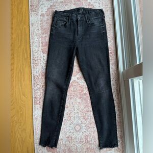 MOTHER Women's Charcoal Skinny Jeans
